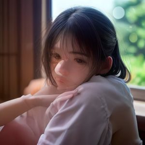 资深编辑的职业形象照,坐在电脑前审阅稿件,暖色办公室灯光